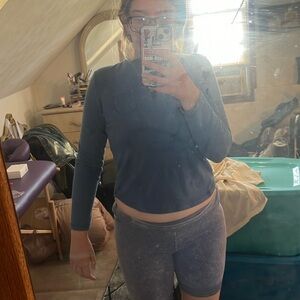 keren hart blue long sleeve